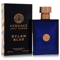 Versace Pour Homme Dylan Blue by Versace Deodorant Spray 3.4 oz for Men